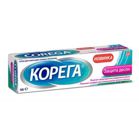 Крем Corega 40,0 д/фиксации зубных протезов защита десен