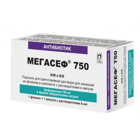 Мегасеф 750мг №1 порошок во флаконе