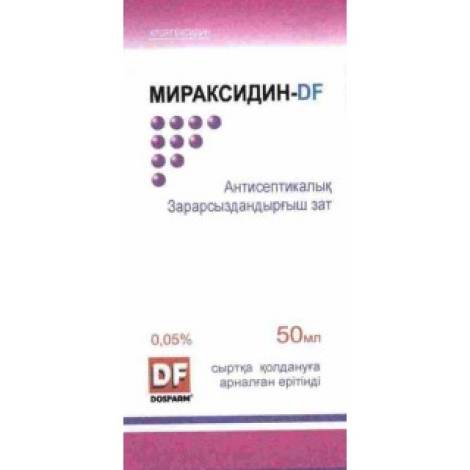 Мираксидин-DF 0,05% 50,0 р-р д/наруж прим. фл.