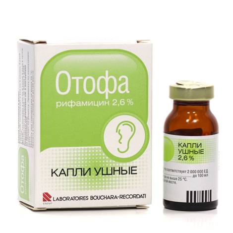 Отофа 2,6% 10,0 ушные капли