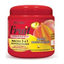 FRUT Therapy Маска возрождающая 3в1 для тусклых и окрашенных волос манго и масло авокадо 450,0