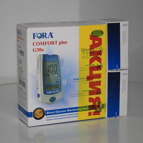 Тест-полоски FORA №50 Comfort*2 уп. АКЦИЯ + Глюкометр FORA (подарок)