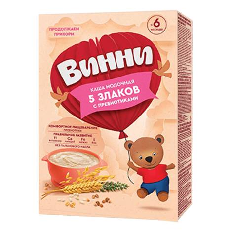 Каша Винни 200,0 молочная 5 злаков с пребиотиками