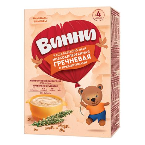 Каша Винни 200,0 молочная Гречневая с пребиотиками
