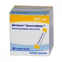 Депакин хроносфера 250 мг №30 гранулы пак.