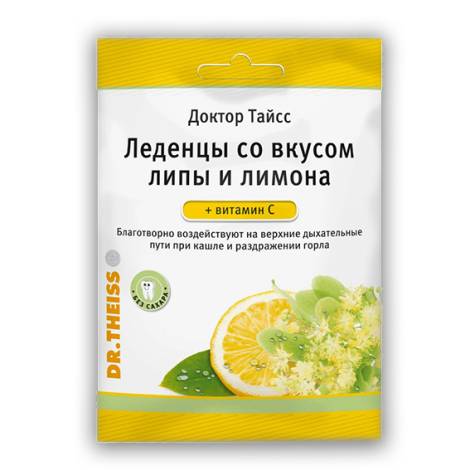Доктор Тайсс Леденцы Липа и Лимон+Витамин С 75,0
