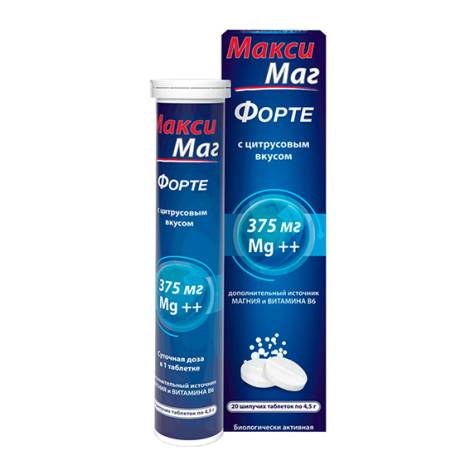 Макси Маг Форте 375мг №20 табл. шипучие 